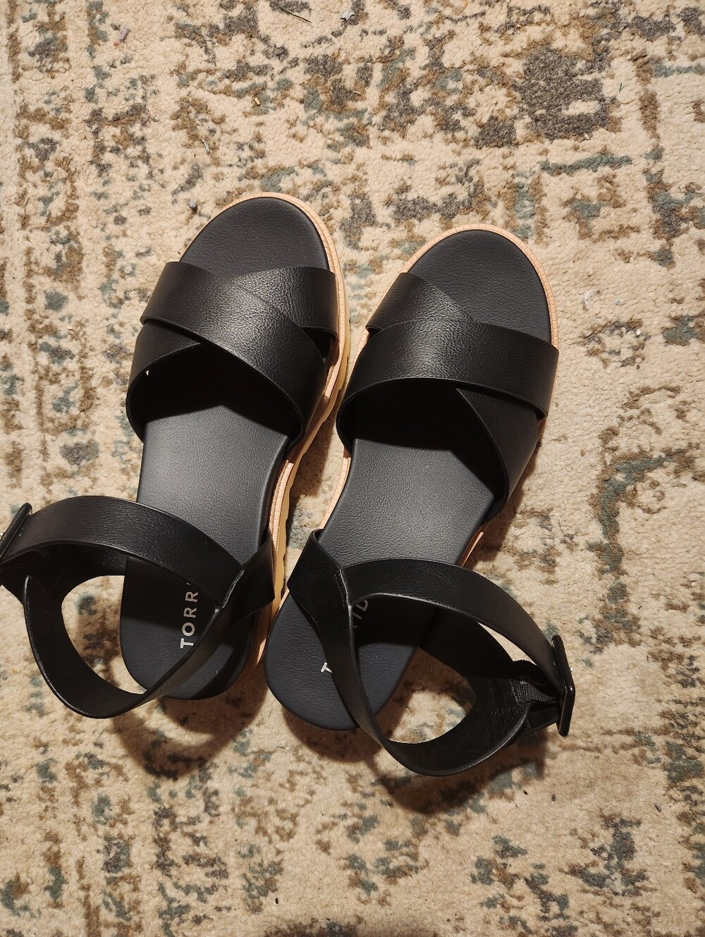 torrid Black Crisscross Ankle-Strap Sandals